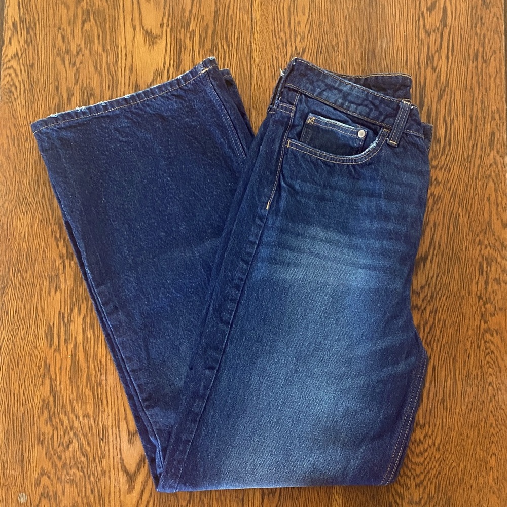 Women’s & Denim Blue Wide Leg Denim Jeans Size 8